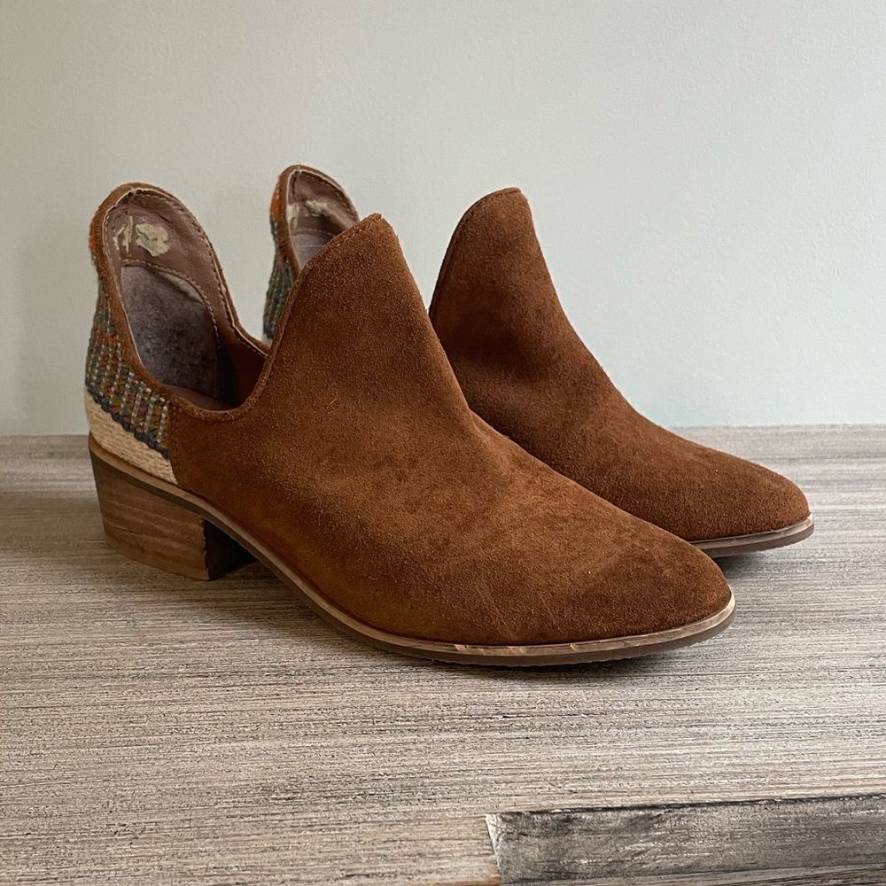 Brown Suede Ankle Booties